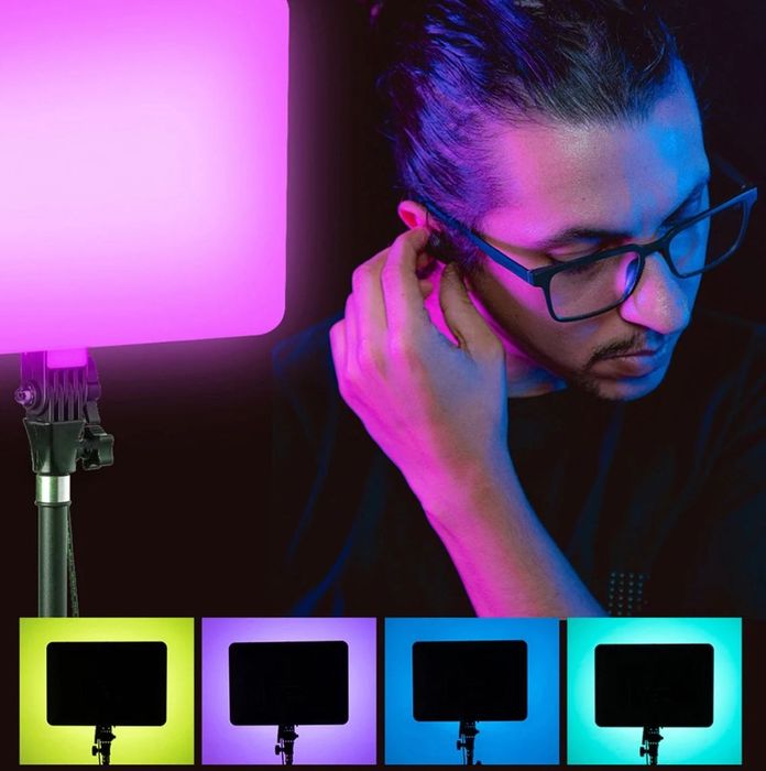 Видеосвет, разноцветная светодиодная RGB панель для блога, фона