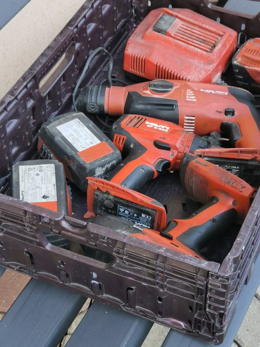 Hilti pachet 3 bateri 3 scule încărcător impact picamer filetanta