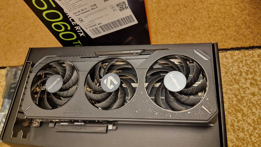 Plava video Gigabyte RTX 5060 Ti GAMING OC 16G, noua, garantie Emag.
