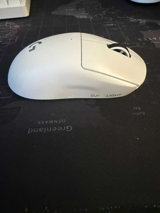 Мишка Logitech G Pro X Superlight White + ICE tiger v2 scates