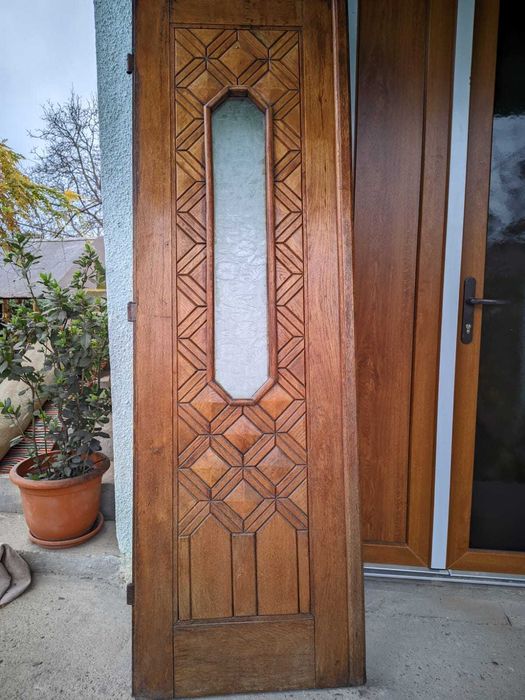 Usa intrare lemn stejar masiv 200 cm