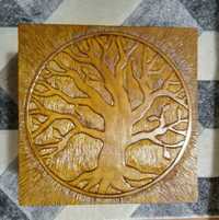 Дърворезба - Розетка от Плиска и Дърво на живота