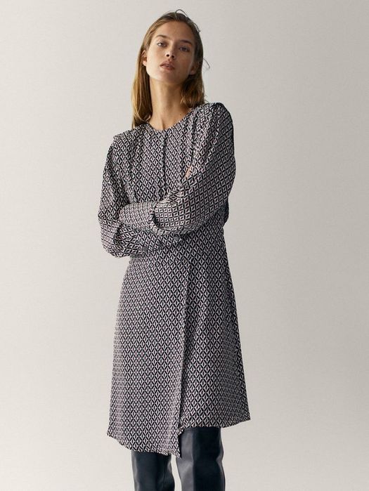 Rochie Massimo Dutti cu imprimeu geometric