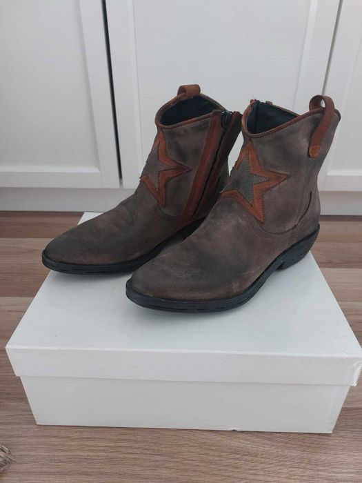 Cizme scurte,piele,dama