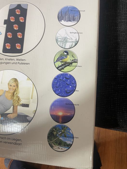 Saltea pentru masaj cu incalzire 6 sunete de relaxare