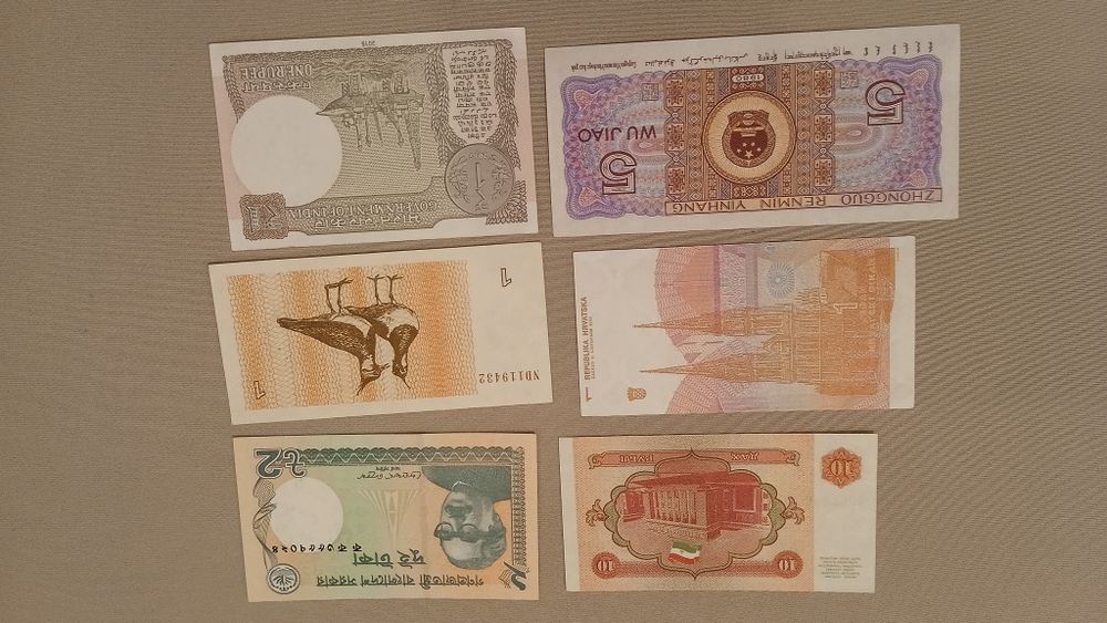 18 bancnote Asia de colectie, diverse tari exotice, aUNC