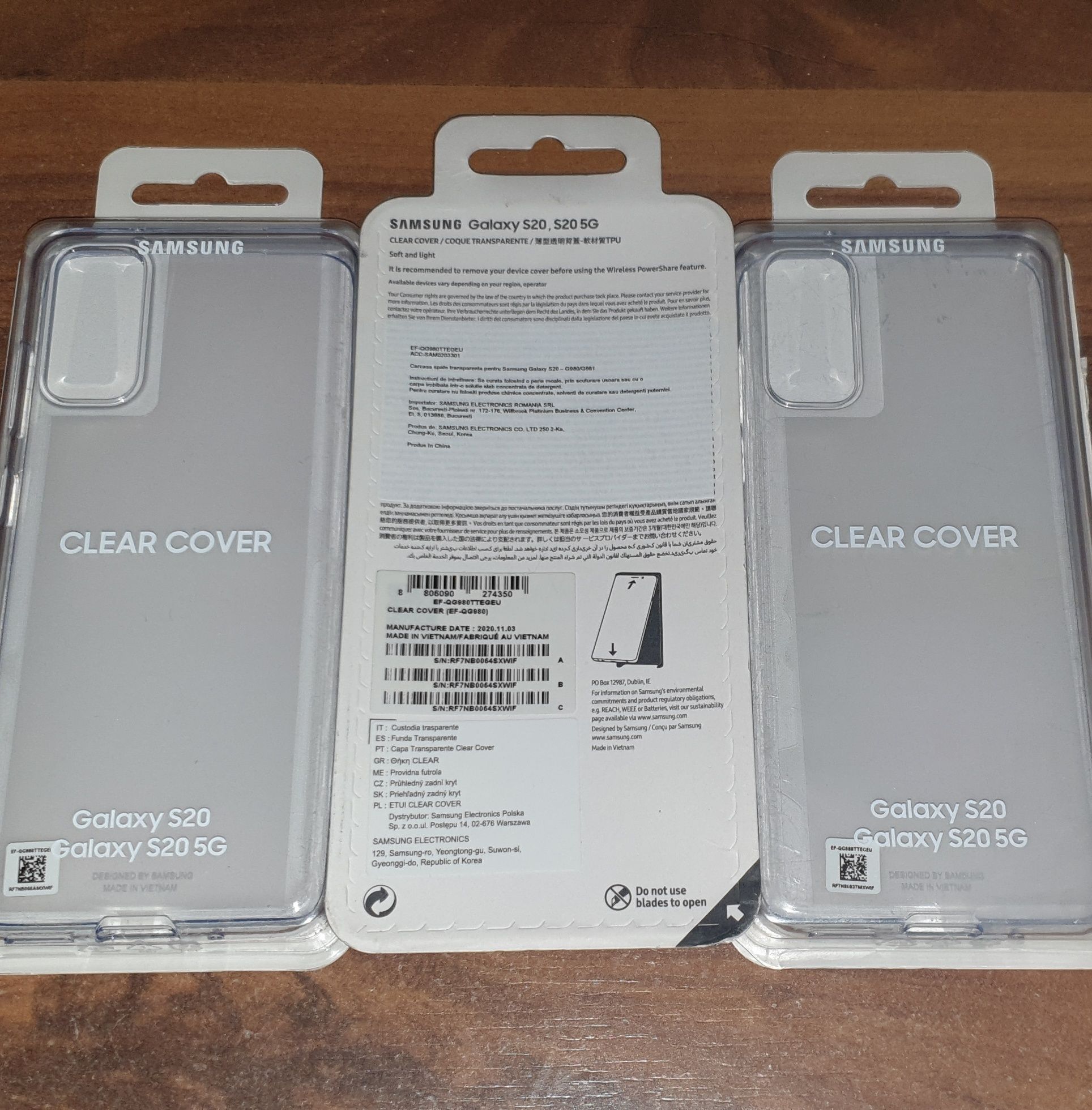 Husa silicon originala Samsung Clear Cover Galaxy S20 G980 S20 5G G981