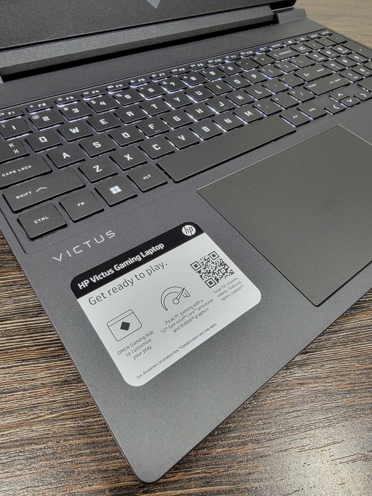 мощный 12-ядепный i5 ноутбук HP Victus, для игр и графических программ