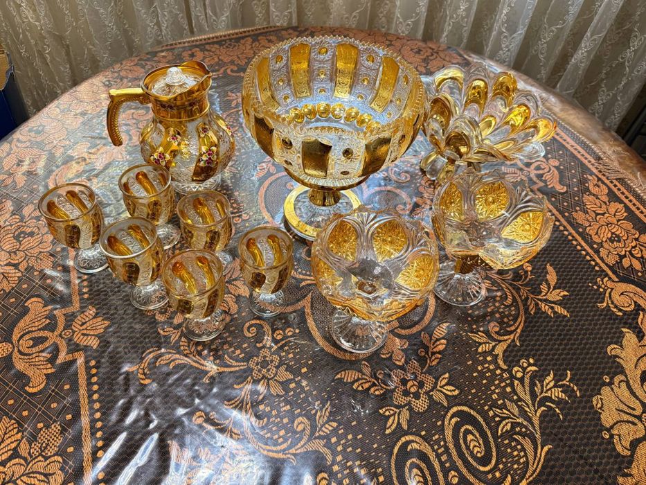 набор из богемского стекла