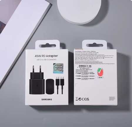 Incarcator Samsung +Cablu Original 45W  S25 Ultra S24 Ultra, S23 Ultra