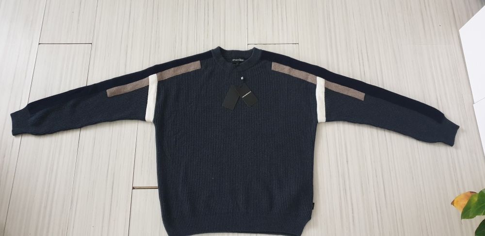 Emporio Armani Oversize Wool/Cashmere  S/M НОВО ОРИГИНАЛ Мъжки Пуловер
