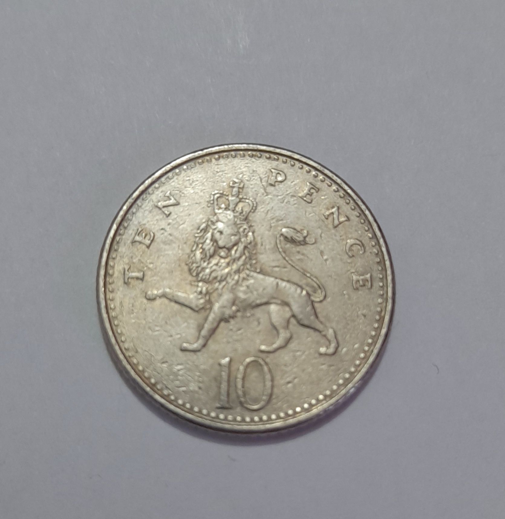 Vand moneda ten pence 1992