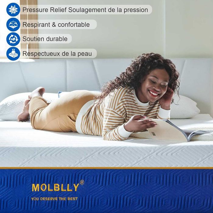 Saltea Nouă 140 x 190 x 25 -duritate medie- ergonomică din spumă cu me