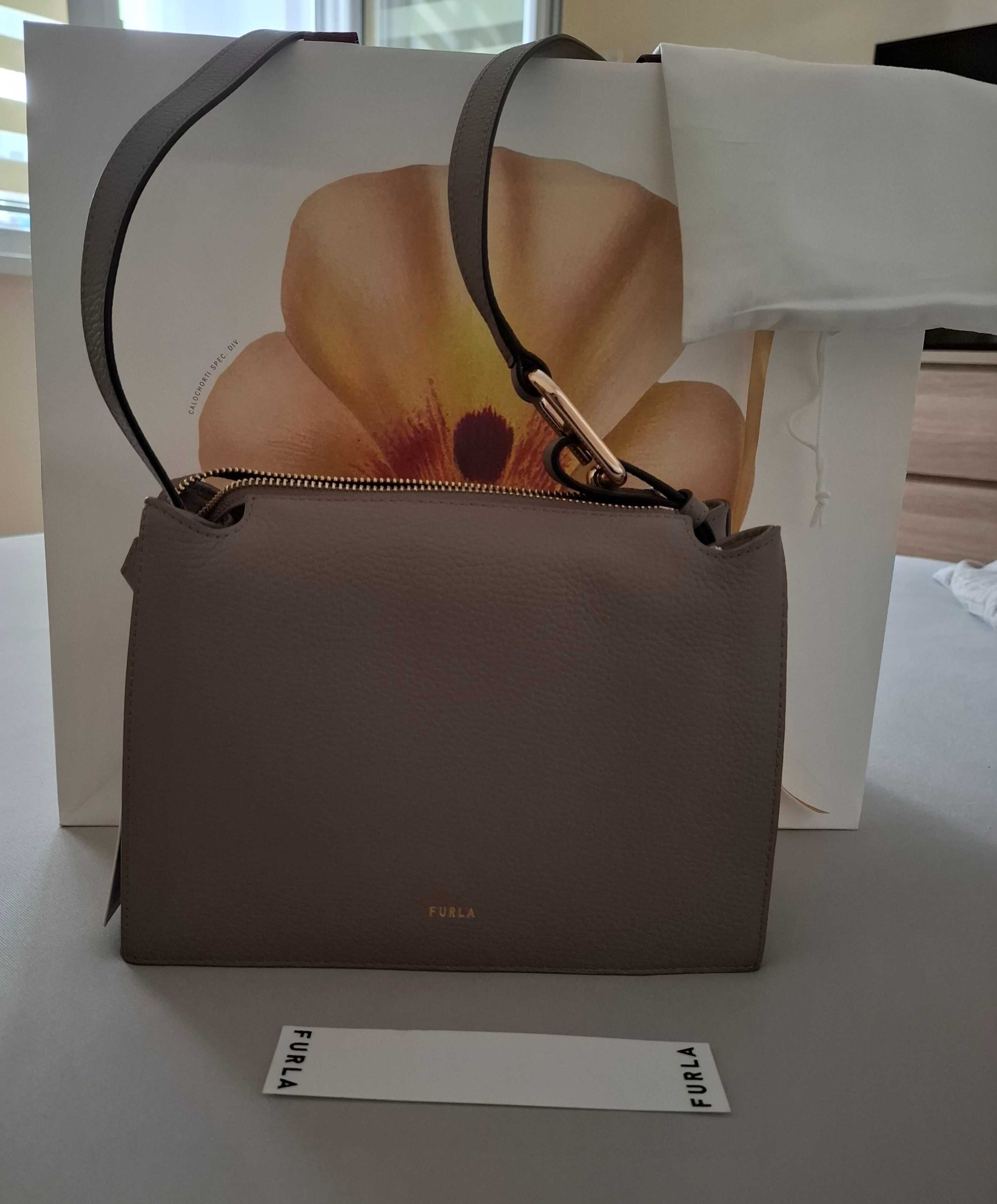 Furla Кожена чанта през рамо Nuvola