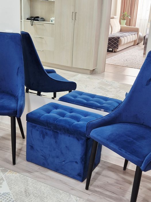 Кресло и пуф интерьерные решения