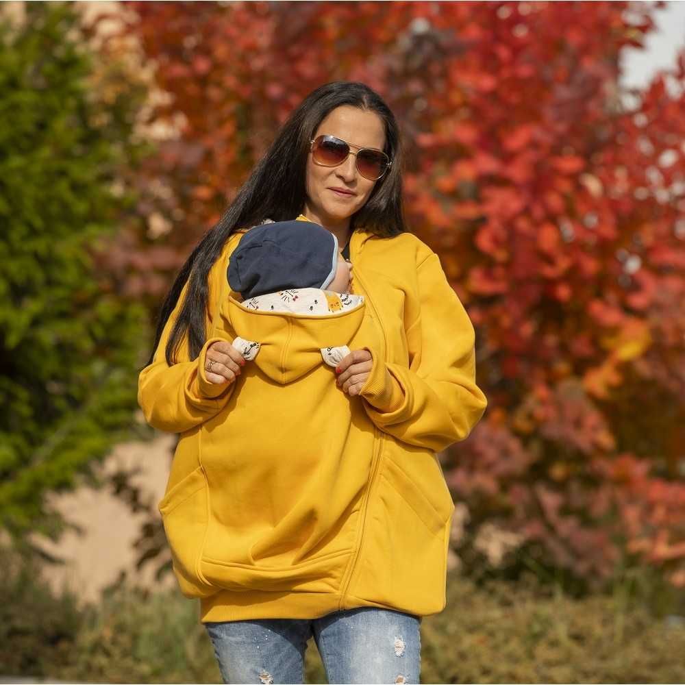 Разпродажба | Памучен суитшърт за бебеносене Simply XL-XXL - SUNFLOWER