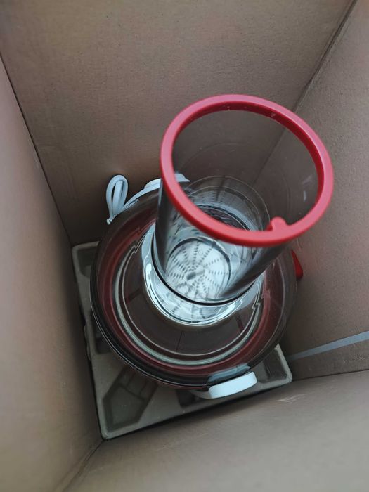 Storcator de fructe si legume Philips HR1855/70, 700 W, alb/rosu