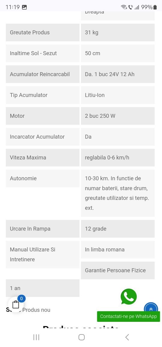 Carucior invalizi electric, pliabil, pro-travel