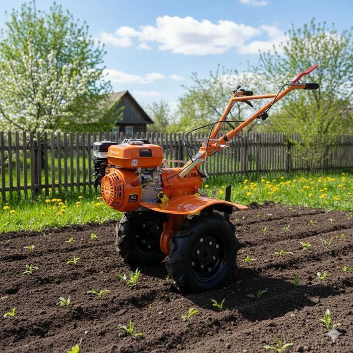 Бензиновый мотоблок для обработки земель почвы травы для ВСПАШКИ