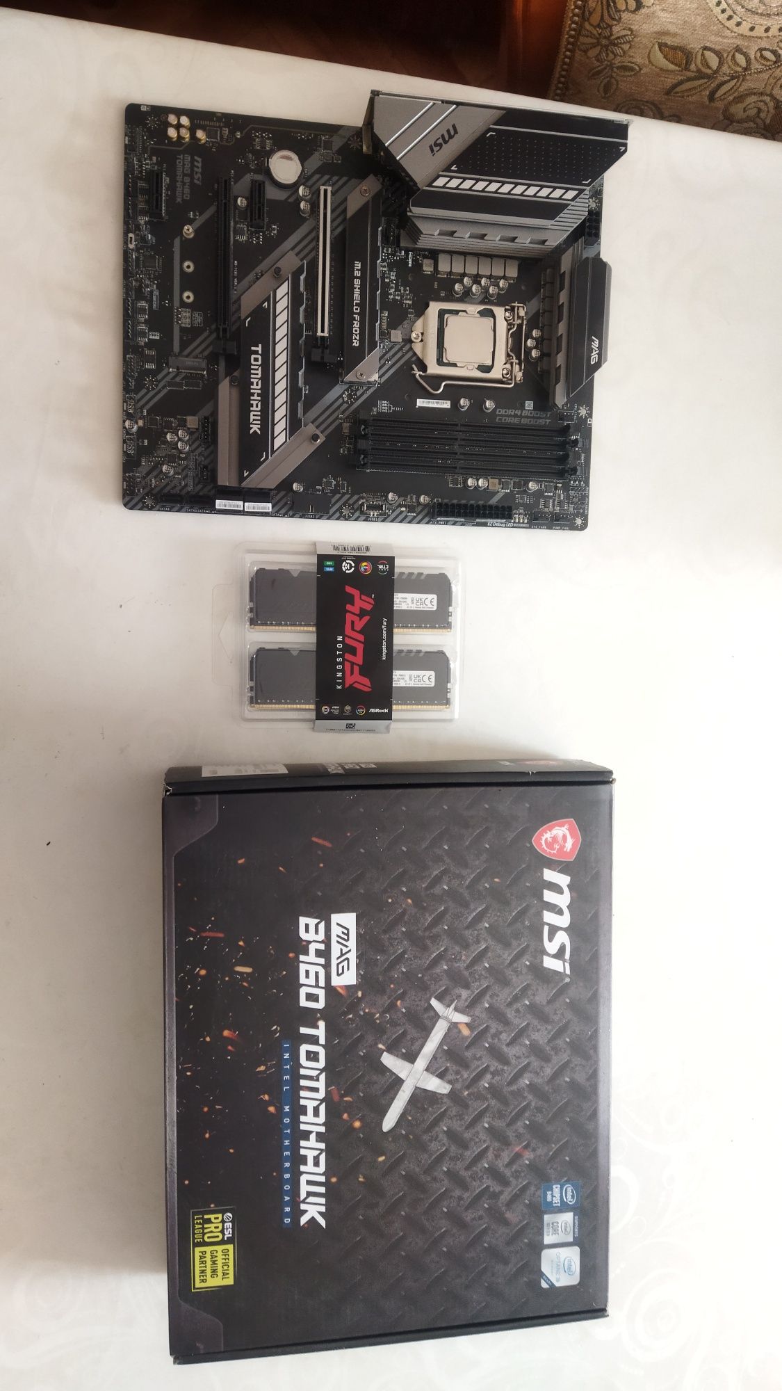 Процессор i5 10400f, мат.плата MSI b460, ОЗУ DDR4 2x8
