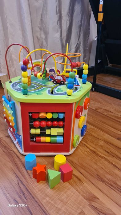 Образователен дървен куб голям