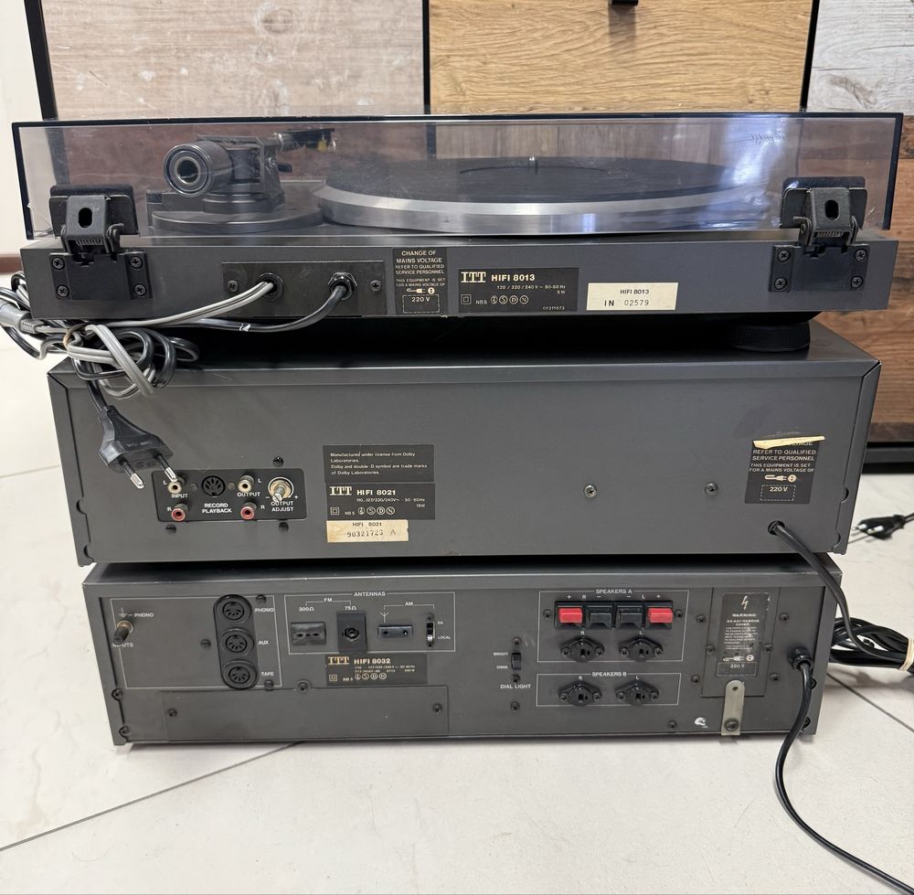 Ретро аудио система - сет - ресивър и дек ITT HIFI 8033, 8021