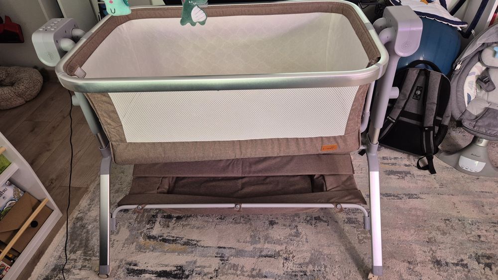 Patut co-sleeper cu leagan electric, saltea inclusa