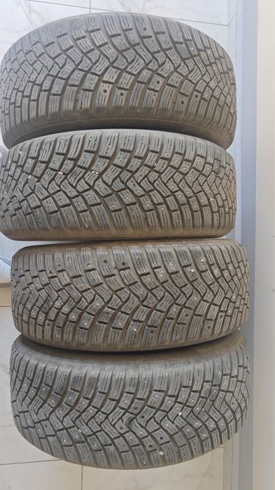 Шины зимние шипованная. Continental ice contact 3 185/55 r15 б/у