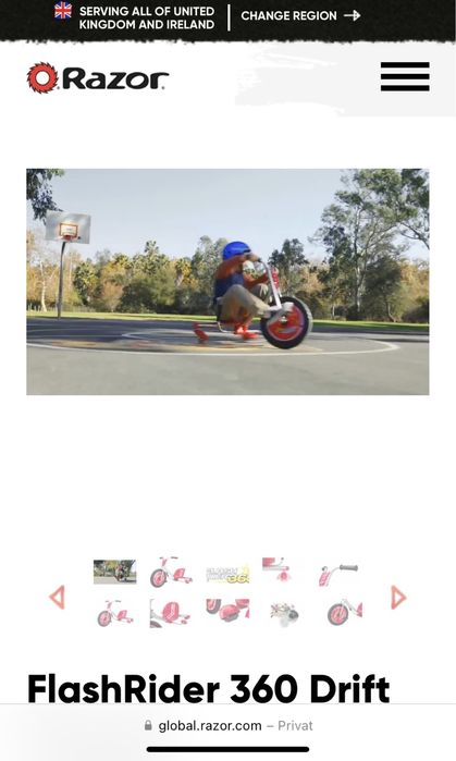 Drift cart razor riprider cu scantei - folosit o data