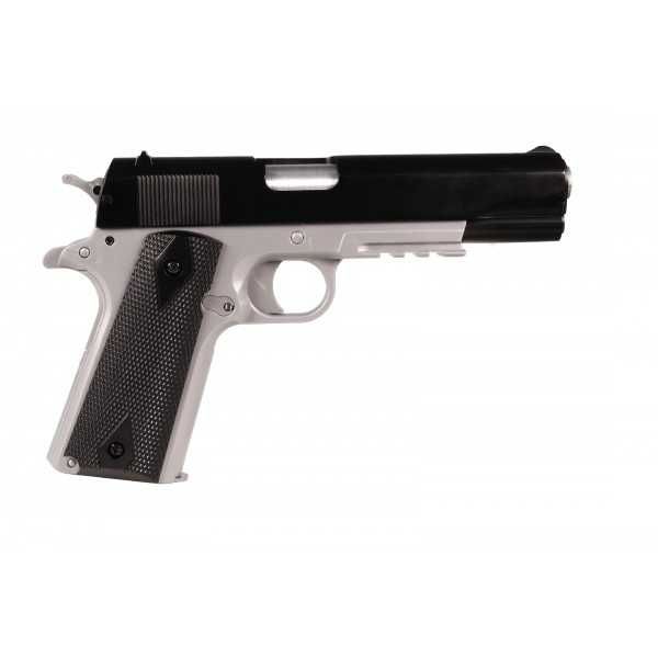 Pistol airsoft Colt 1911 Black&Silver metal slide