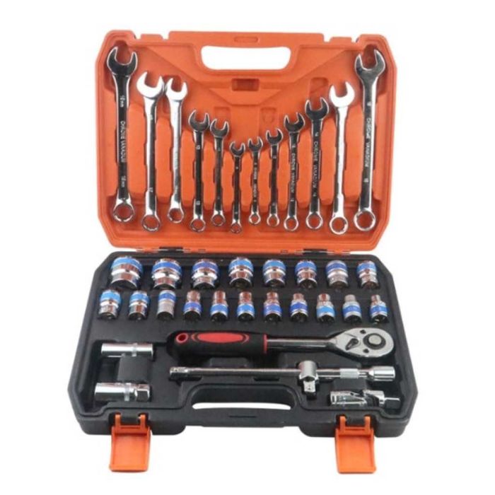 Комплект тръбни ключове и ключове с фиксиран пръстен