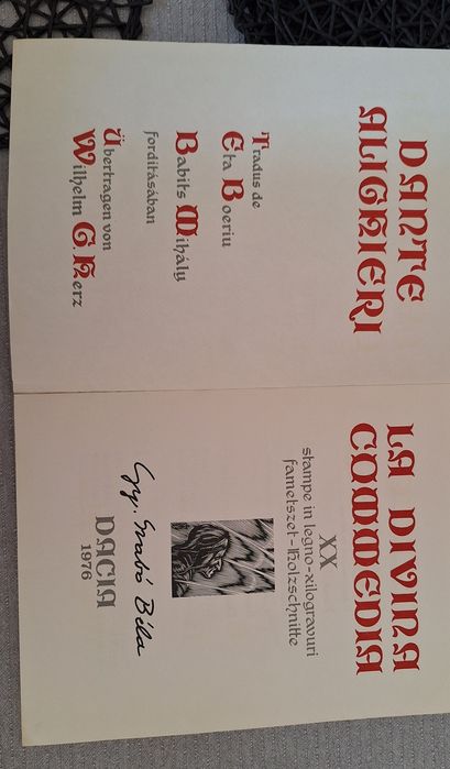 Mapă de artă ce conține 20 de gravuri în lemn realizate de Gy. Szabó