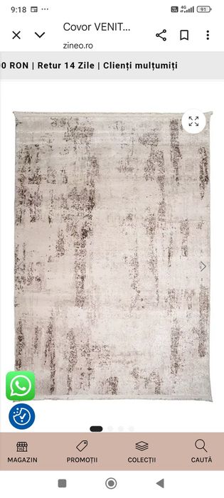 Covor  crem/ maro 160/230