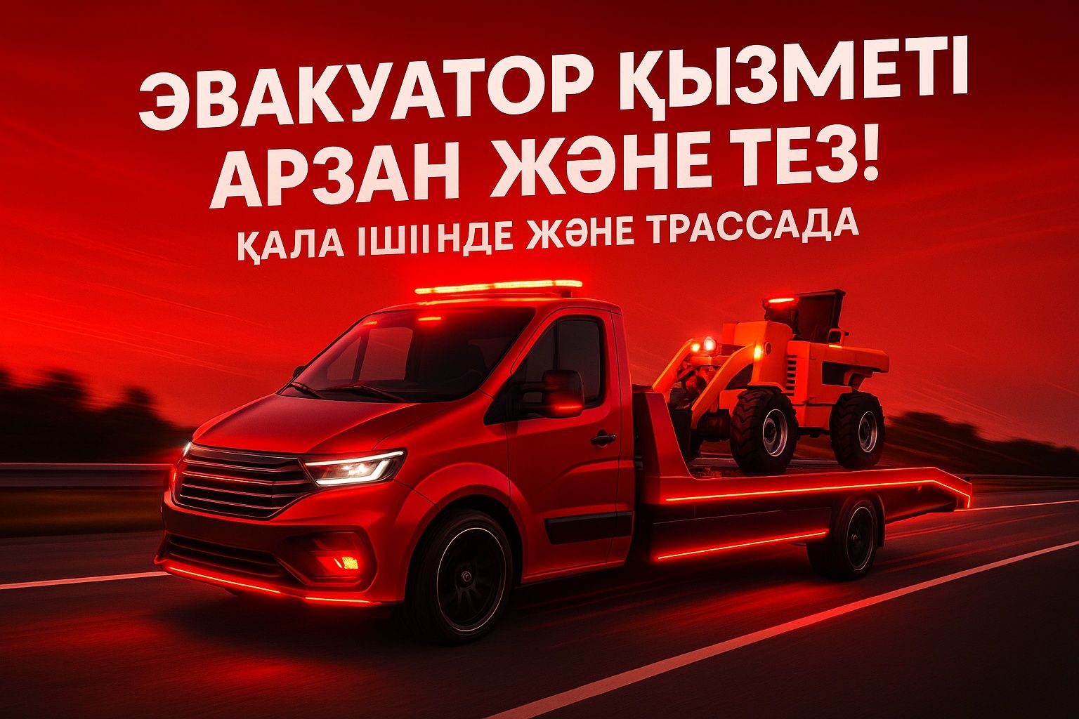 Эвакуатор в Уральске | Круглосуточно | Kaspi RED