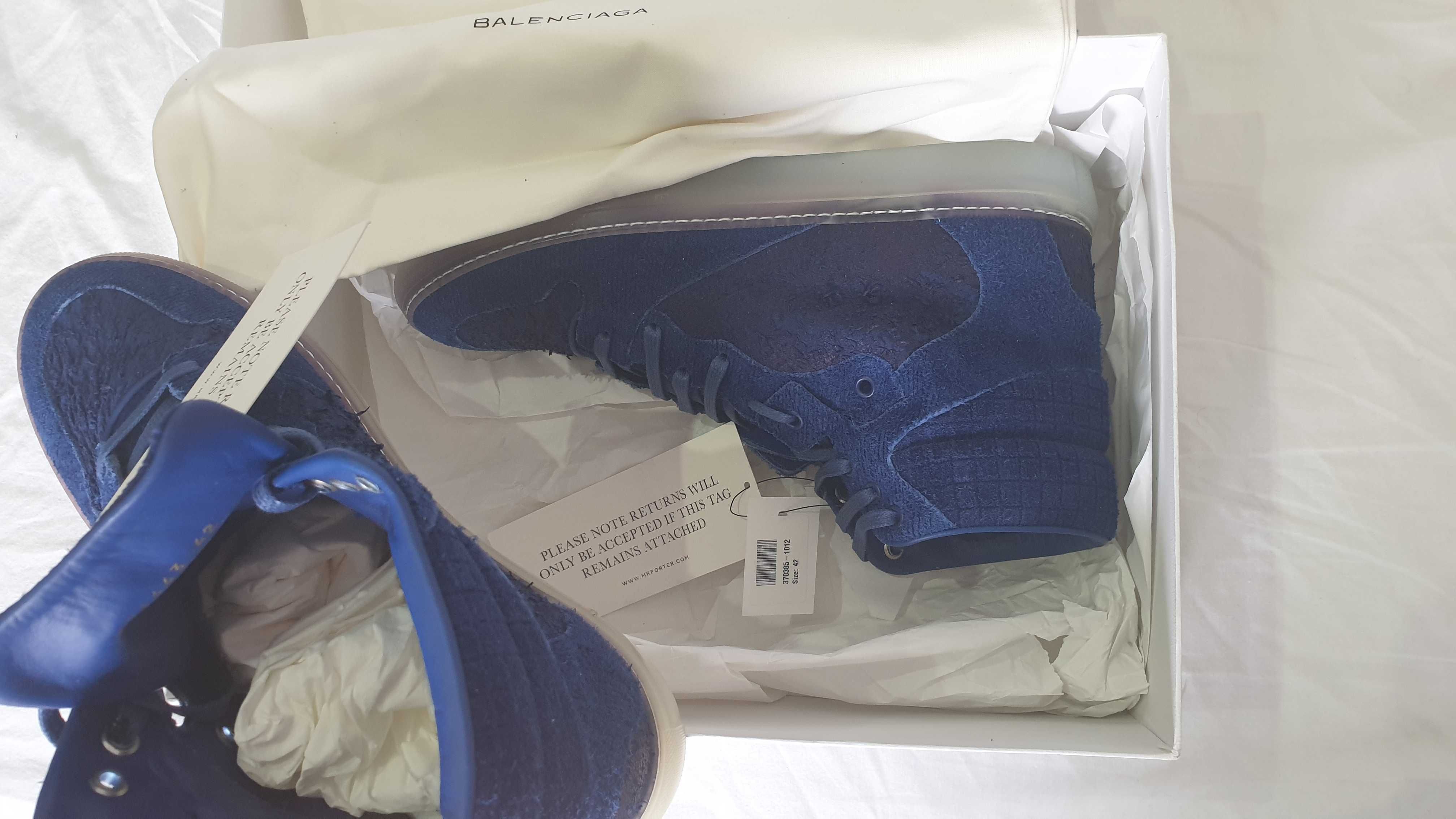Balenciaga обувки 42, сини, велур, модел 326443