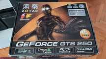 Placa video retro PCI-E ZOTAC GeForce GTS 250 512MB 256bit de colectie