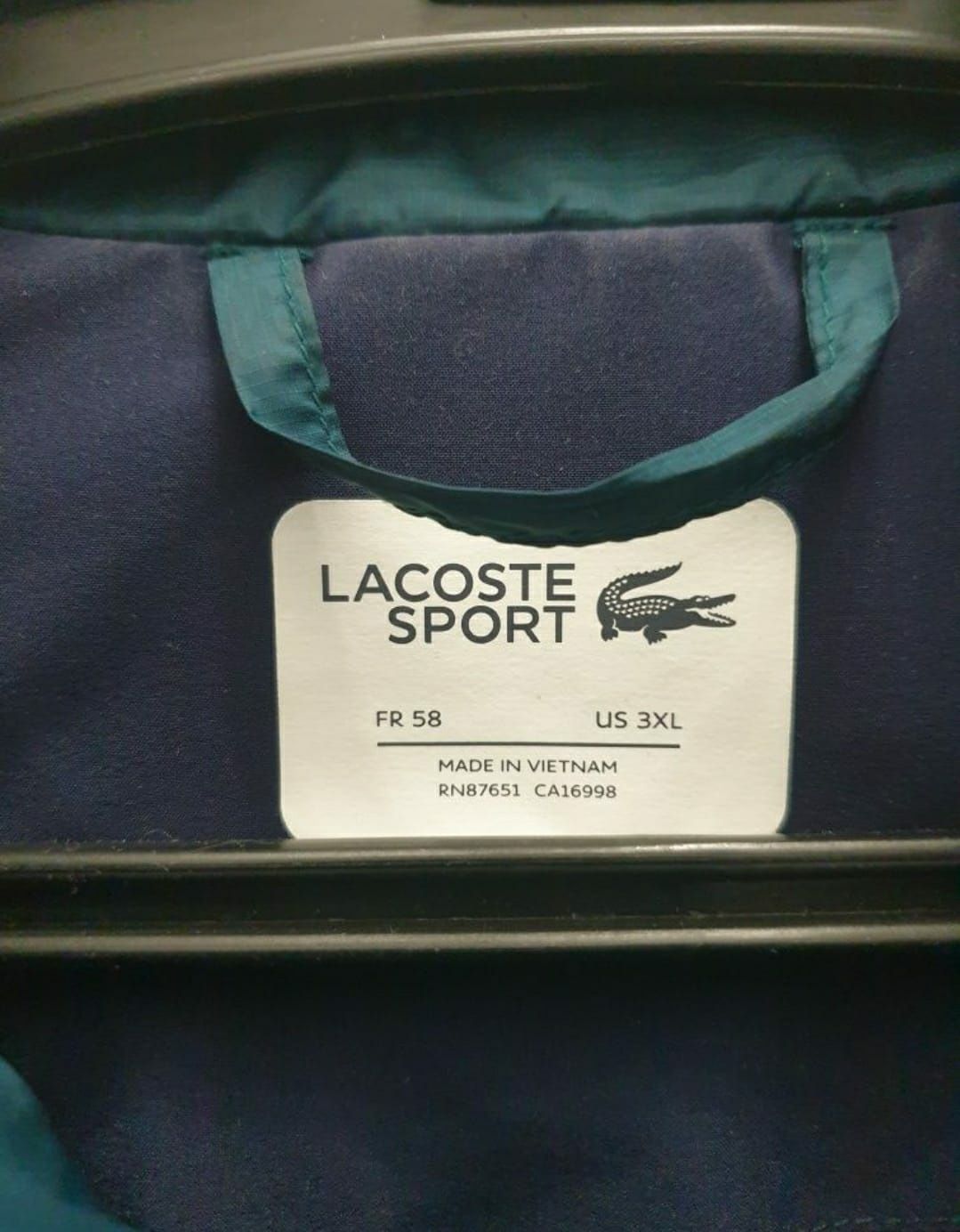 Куртка Lacoste из США водонепроницаемая лёгкая стеганая