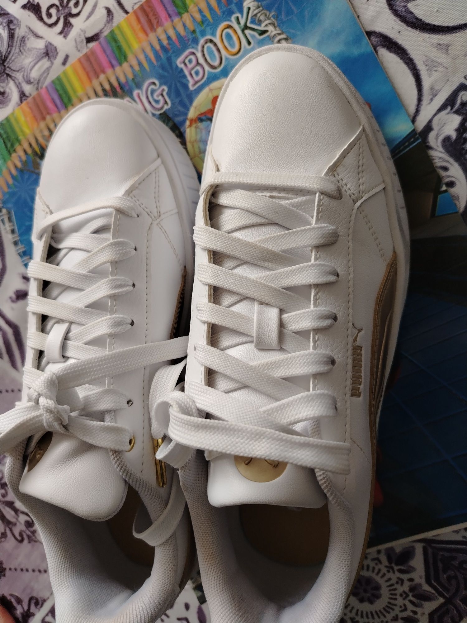 Дамски бели маратонки puma 39 номер