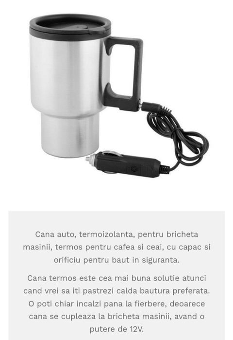 Cana termos auto pentru cafea si ceai