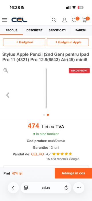 Apple pencil 2 ca nou