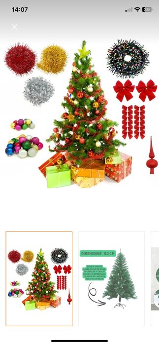 Brad artificial cu accesorii incluse