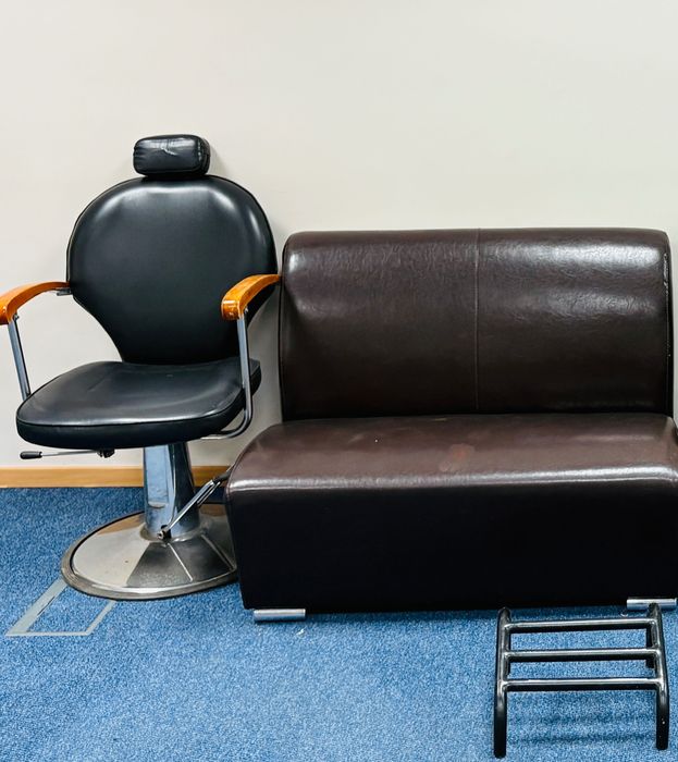 Бръснарски стол + диван