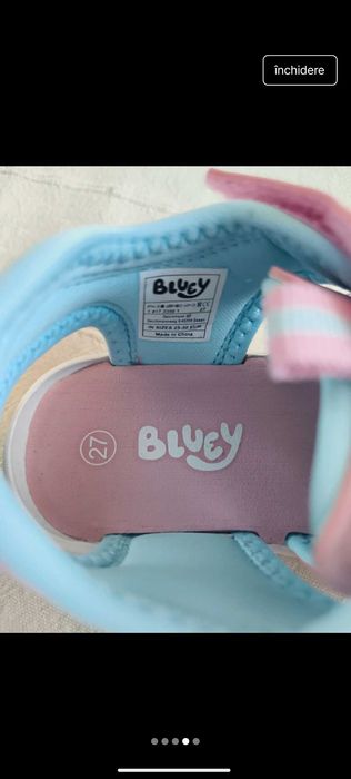 Sandale cu luminițe Bluey - măsura 27/ 17,5cm lungime