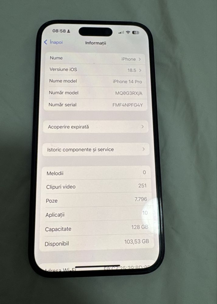 Iphone 14 pro 100%bat vand urgent