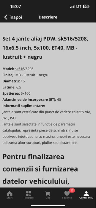 Set 4 jante noi aliaj