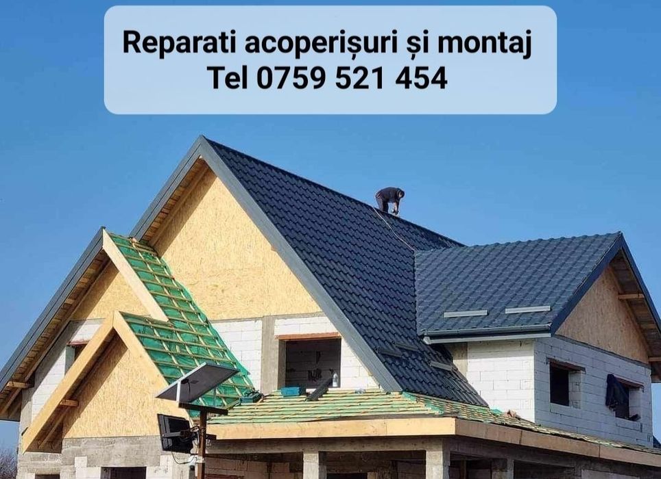 Acoperișuri Dulgheri/Reparații Acoperișuri/Montaj Tabla BILKA
