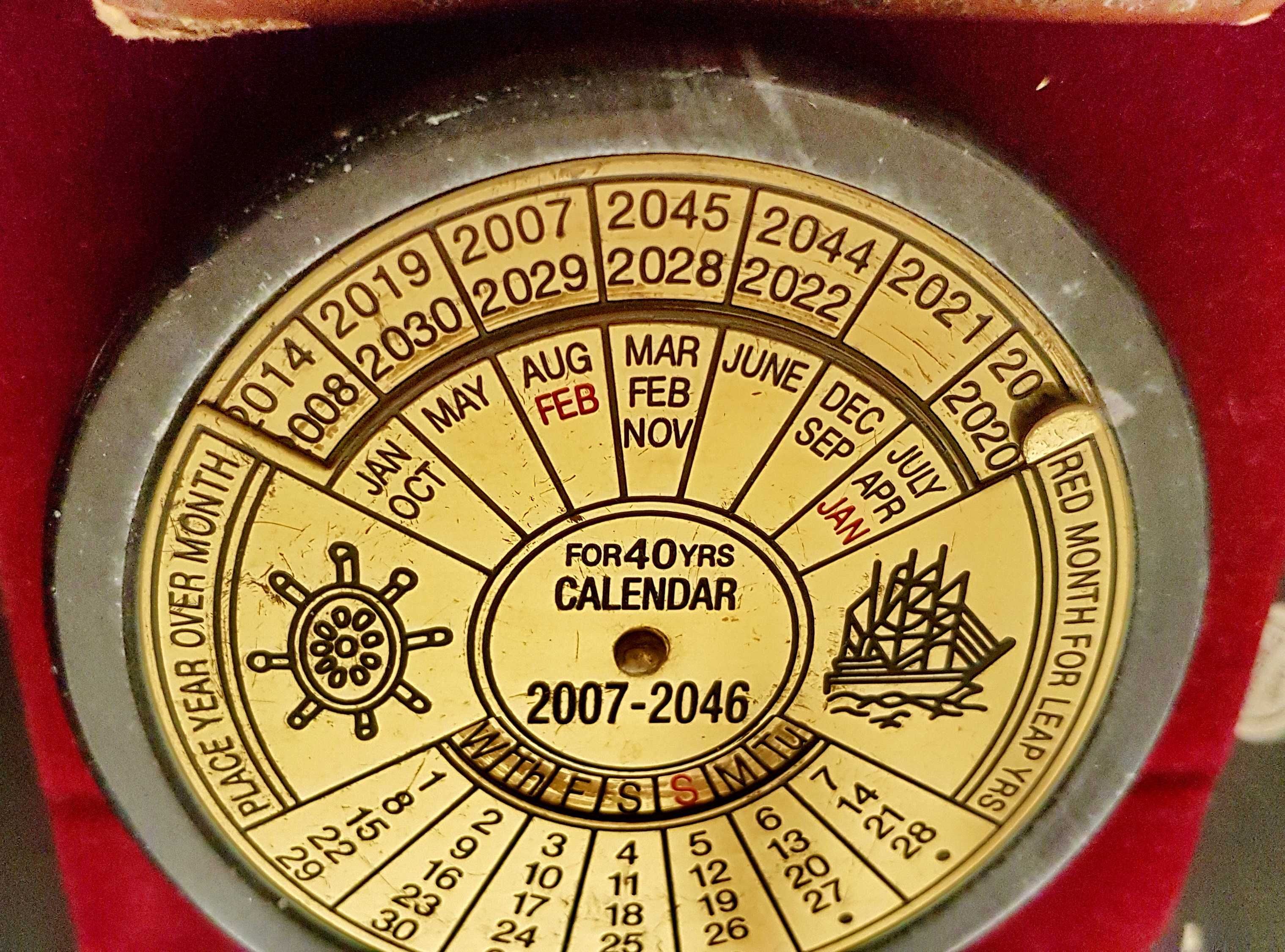 5477-Calendar Vintage deosebit pe perioada de 40 ani-2007-2046.