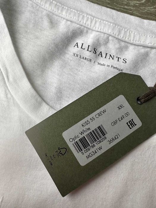 ALL SAINTS T Shirt , WHITE,  XL , бяла тениска ХЛ размер