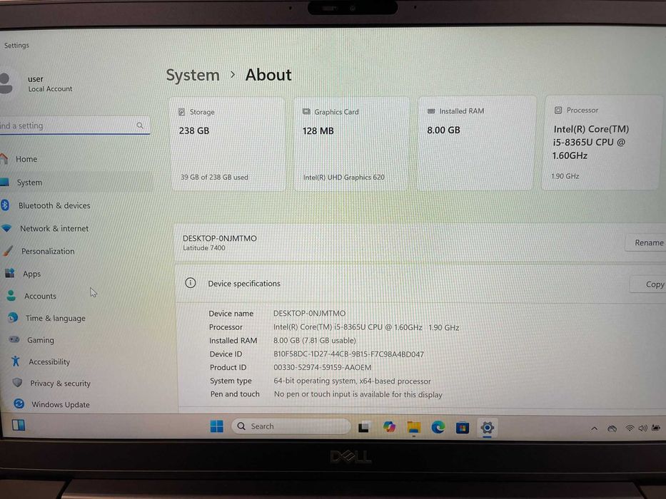 Laptop Dell Latitude 7400 Carbon Edition
