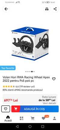 Volan Hori RWA Racing Wheel Apex pt PS5, PS4, PC